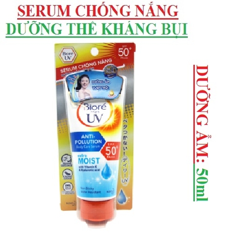 Serum chống nắng dưỡng thể kháng bụi BIORE 50ml  sáng mịn, Dưỡng ẩm, Trắng sáng