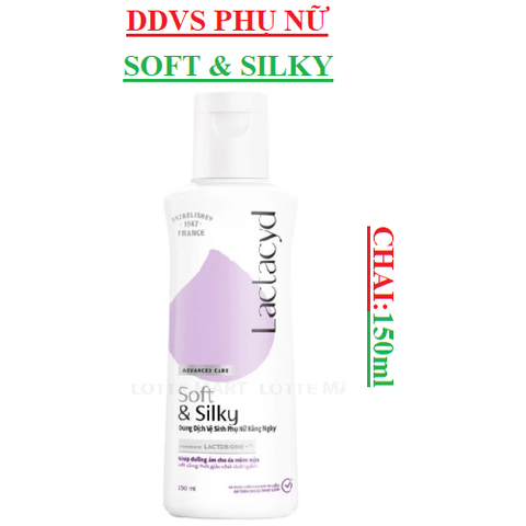 Dung dịch vệ sinh phụ nữ  dưỡng ẩm soft & silky lactacyd chai 150ml