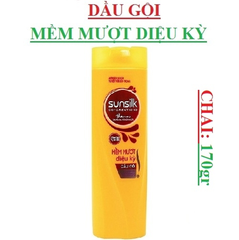 Dầu gội sunsilk, dầu xả sunsilk 170gr mềm mượt diệu kỳ, óng mượt