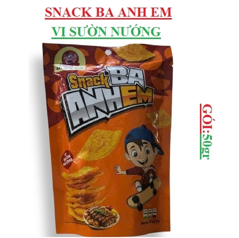 Snack vị sườn nướng Ba anh em gói 50 gr