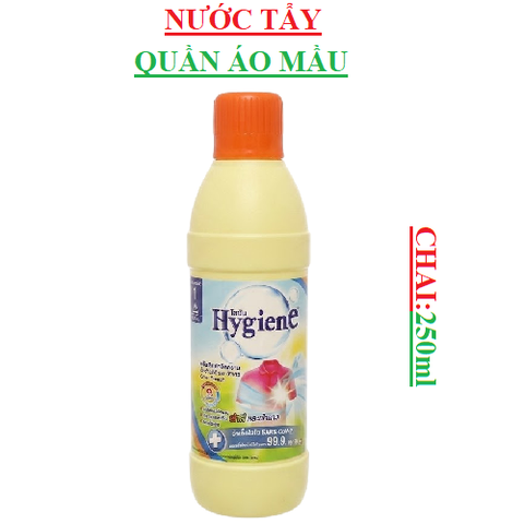 Nước tẩy quần áo mầu hương hoa Thái Lan Hygiene chai 250ml