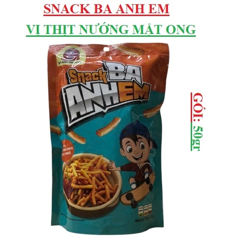 snack vị thịt nướng mật ong Ba anh em gói 50 gr