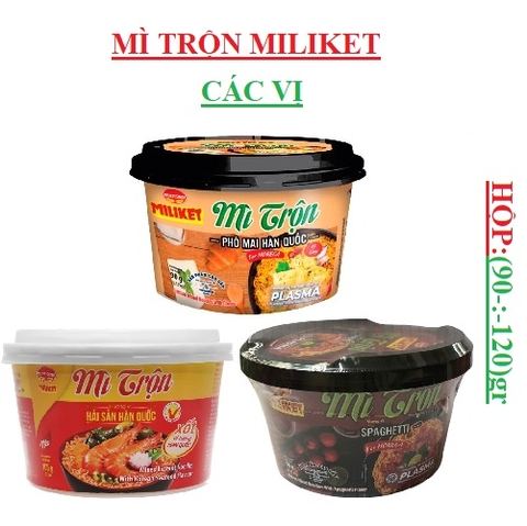 Mì trộn Miliket cao cấp thố (80-:-115)gr