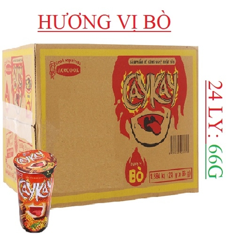 Mì ly Cay Kay 66g vị bò