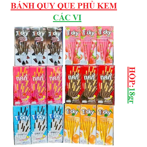 Bánh quy phủ kem Ticky uni firm Thái Lan hộp 18gr