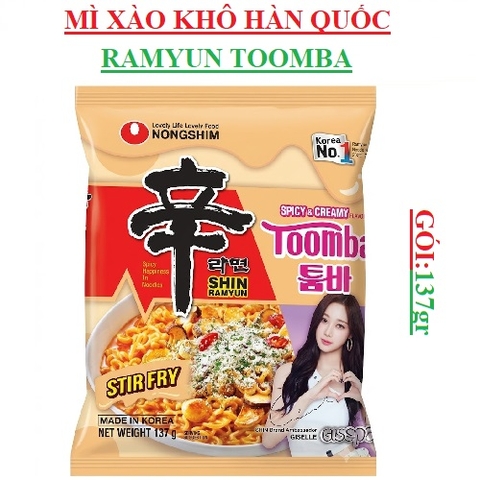 Mì xào khô cay Toomba  Shin ramyun  nongshim Hàn quốc gói 137gr