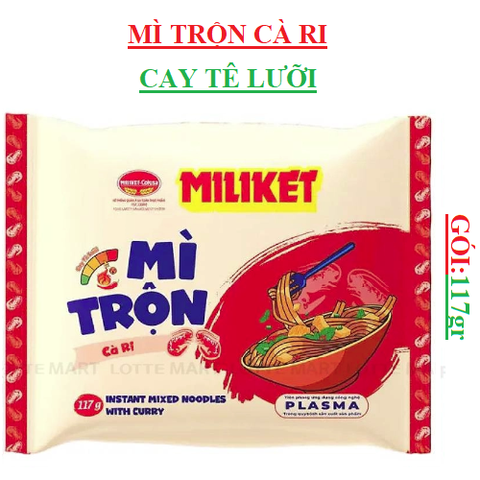 Mì trộn cà ri cay tê lưỡi  miliket gói (95-:-120)gr