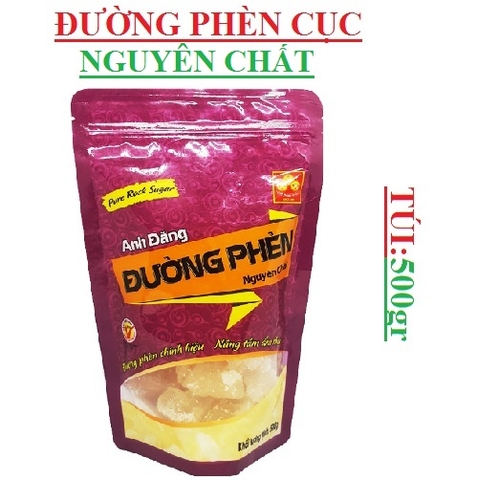 Đường phèn cục nguyên chất đặc biệt anh đăng túi 500gr