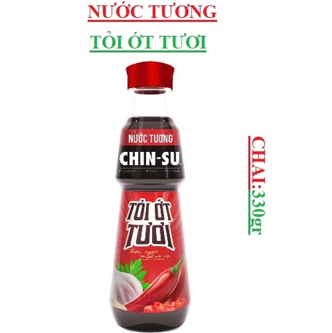 Nước tương Chinsu tỏi ớt chai(300-:-330)ml