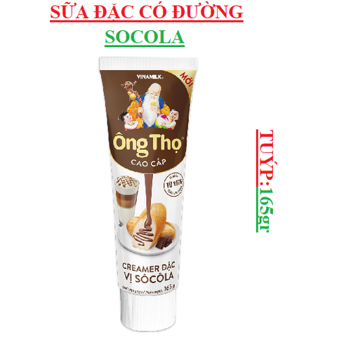 Sữa đặc có đường ông thọ vị socola tuýp 165gr