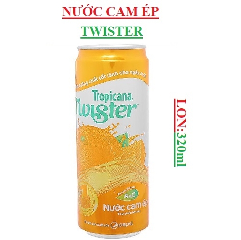 Nước cam ép Twister lon (310-:-350)ml