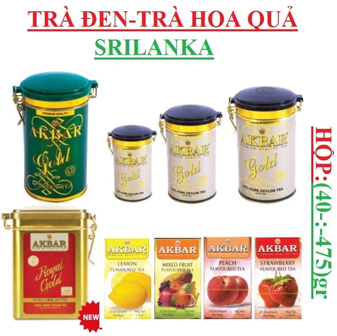 Trà đen akbar, trà hoa quả akbar srilanka