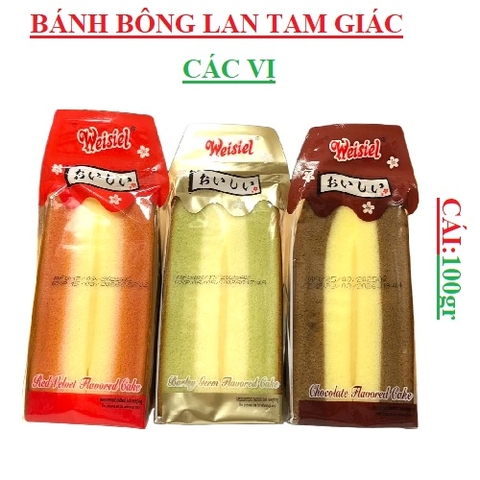 Bánh bông lan tam giác weisiel cái (90-:-100)gr