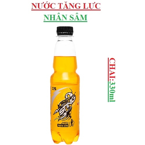 Nước tăng lực sting vàng nhân sâm chai  (300-:-350)ml