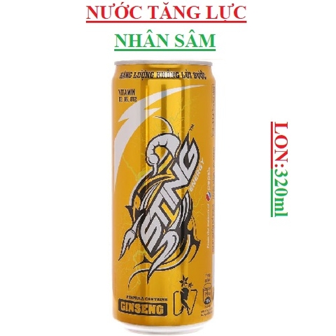 Nước tăng lực sting vàng nhân sâm lon (300-:-350)ml