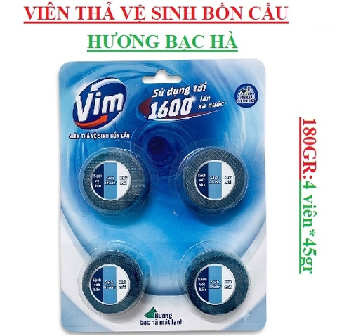 Viên thả vệ sinh bồn cầu Vim vỉ 4 viên