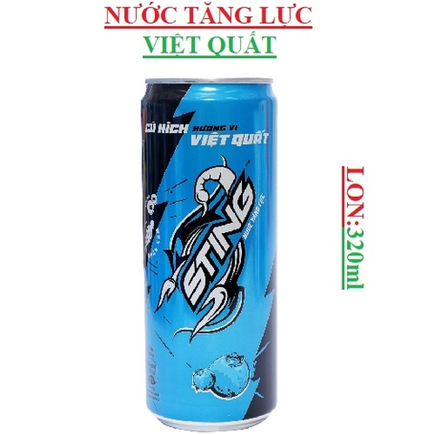Nước tăng lực sting việt quất lon (300-:-350)ml