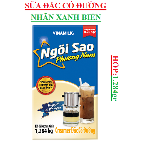Sữa đặc có đường Ngôi Sao Phương Nam xanh biển Vinamilk hộp 1.284gr