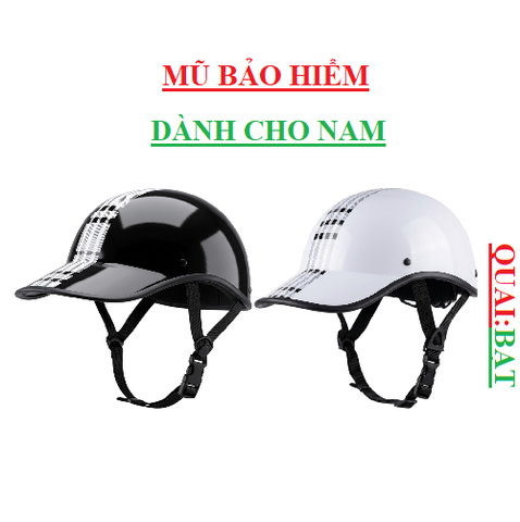 Mũ bảo hiểm lưỡi chai loại mỏng kẻ ô