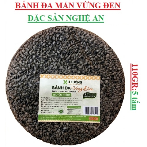Bánh đa mặn vừng đen Xứ Lường nghệ an túi 110gr