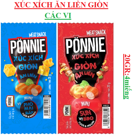 Xúc xích hotdog giòn mini ăn liền ponnie cái 20gr