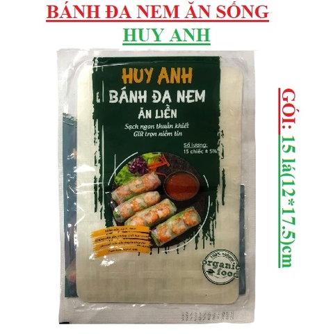 Bánh đa nem ăn sống Huy Anh gói 15 lá (12*17.5)cm