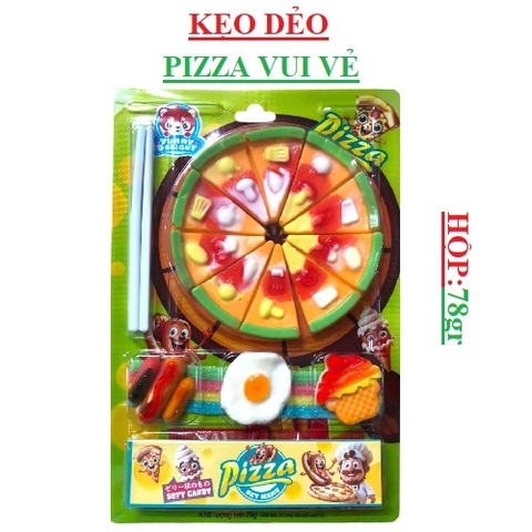 Kẹo dẻo pizza vui vẻ Yummy delight hộp 78gr