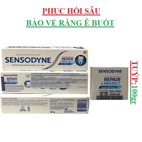 Kem đánh răng repair & Protect deep repair Sensodyne tuýp 100gr