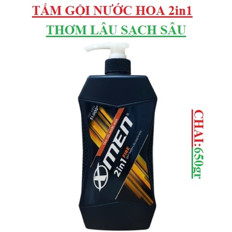 Tắm gội 2in1 Xmen fire chai (640-:-700)gr