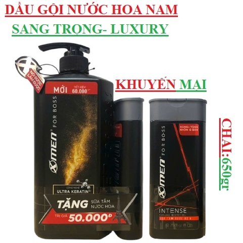 Dầu gội nước hoa sang trọng Xmen for boss luxury chai 650gr