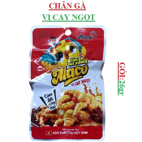 Chân gà ăn liền rút xương vị cay ngọt Alaco cái 26gr