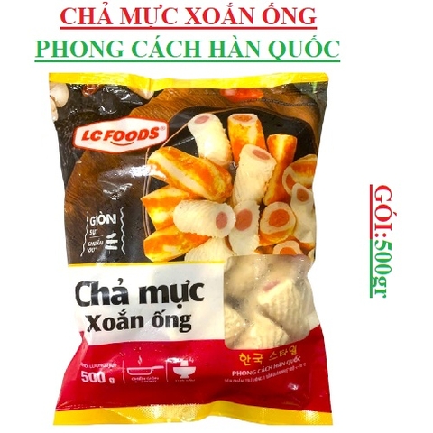 Chả mực xoắn ốc phong cách hàn quốc LCFoods gói 500gr