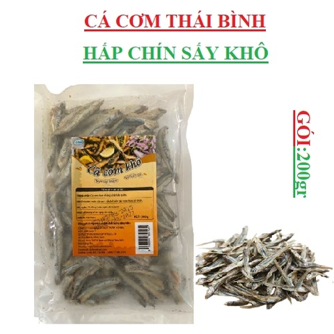 Cá cơm Thái Bình hấp chín sấy khô xichma gói 200gr