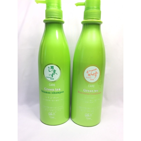 Bộ Dầu gội, Dầu xả Care Green Tea Volumax xanh 750ml