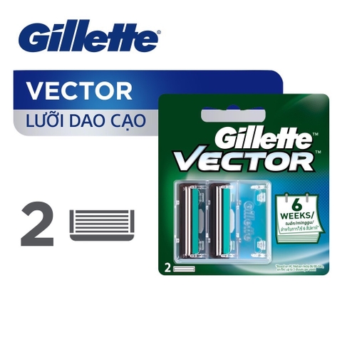 Lưỡi Gillette Vector (12 cái/ hộp) vỉ 2