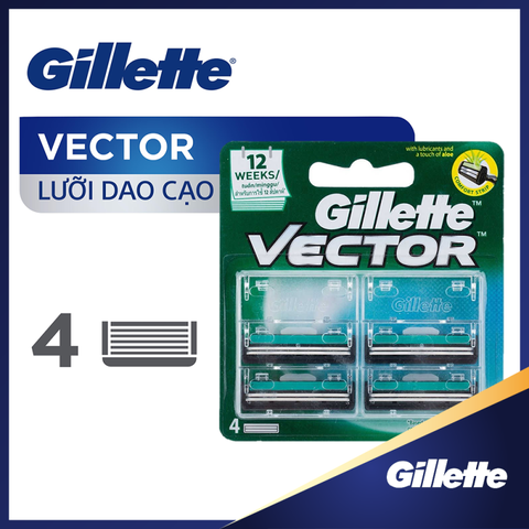 Lưỡi Gillette Vector (12 cái/ hộp) vỉ 4