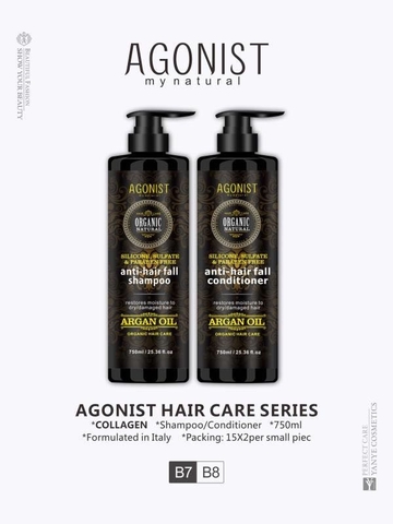 Bộ Dầu gội, Dầu xả ngăn rụng tóc - Agonist Argan 750ml
