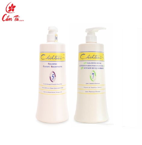Cặp Dầu gội tái tạo số 5 và Dầu xả số 7 Chihtsai chính hãng 1000ml