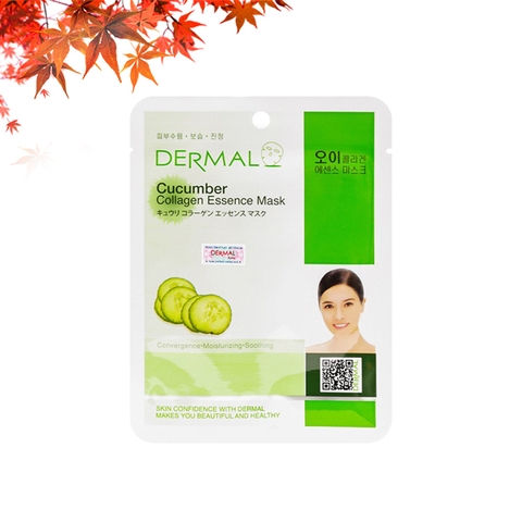 Đắp mặt nạ COLLAGEN DERMAL dưa leo