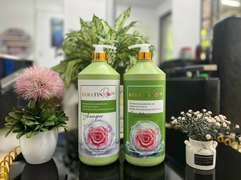 CẶP GỘI XẢ MỀM MƯỢT KERATIN ROSE HOA HỒNG