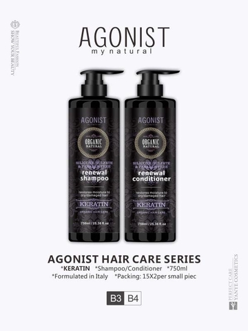Bộ Dầu gội, xả phục hồi tóc KERATIN - Agonist Keratin 750ml