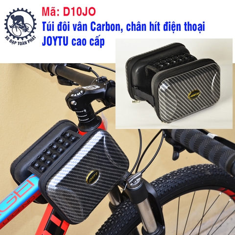 Túi đôi vân Carbon, chân hít điện thoại JOYTU cao cấp