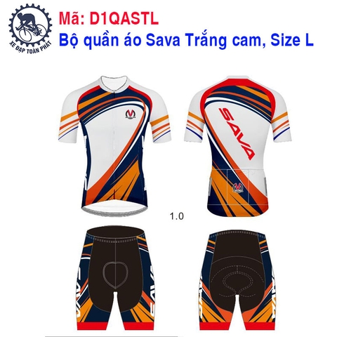 Bộ quần áo SAVA ngắn, Trắng cam