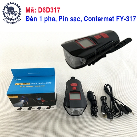 Đèn 1 pha, pin sạc, Contemet  FY-317