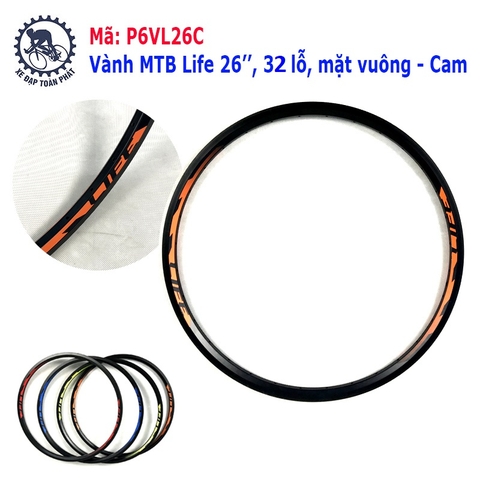 Vành MTB Life 26'', 32 lỗ, mặt vuông
