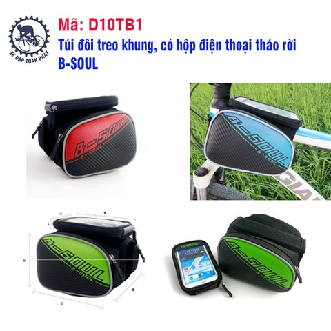 Túi đôi treo khung, có hộp điện thoại tháo rời B-SOUL1