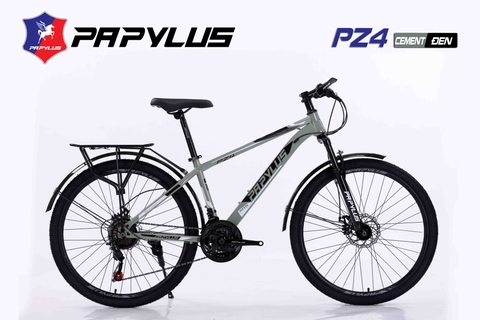 Xe đạp địa hình PAPYLUS PZ4: khung Thép cường lực. Groupset TAICHANG/SUNRISE 3x7 tốc độ. Phanh đĩa. Bánh 26