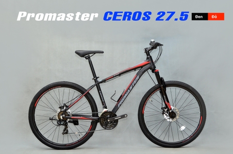 Xe đạp địa hình PROMASTER CEROS 27.5: Khung Nhôm 6061, Group SHIMANO 3x8 tốc độ, Lốp 27.5x2.125