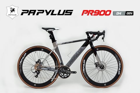 Xe đạp đua PAPYLUS PR900: Khung Nhôm 6061 siêu nhẹ, không mối hàn, khí động học. Groupset L-TWOO R5 2x9 tốc độ tay đề lắc, trục rỗng, líp thả