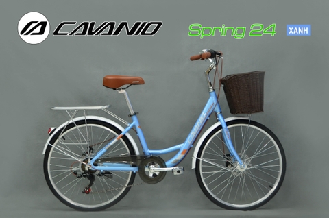Xe đạp Mini CAVANIO Spring 24: Khung Nhôm, Group SHIMANO MicroShift 7 tốc độ, Lốp KENDA 24x1 3/8